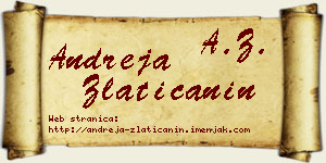 Andreja Zlatičanin vizit kartica